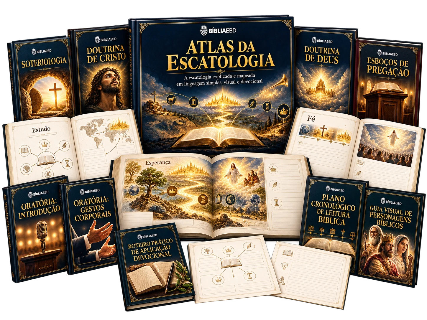 Pacote Completo BíbliaEBD: Atlas da Escatologia, nove materiais complementares e páginas ilustradas